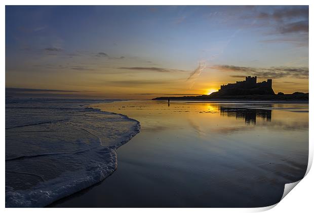 Bamburgh Castle Print by Kevin Tate