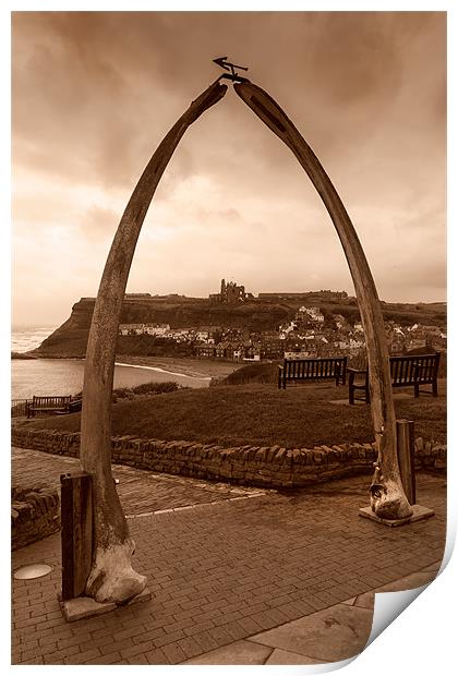 Whitby Whale Jaw Bone Arch Print by Kevin Tate
