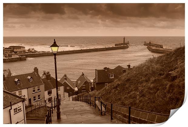 Whitby Steps Print by Kevin Tate