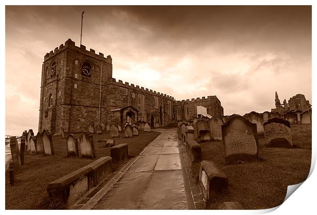 Whitby Church Print by Kevin Tate