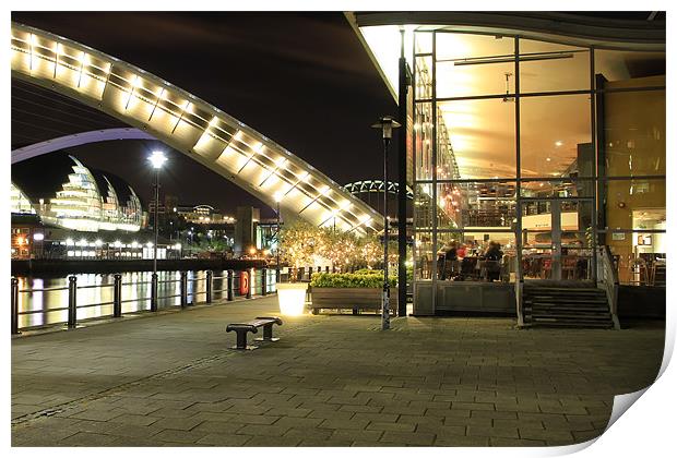 Millennium bridge Print by Kevin Tate