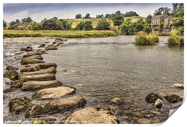 Linton Stepping Stones Print by Kevin Tate