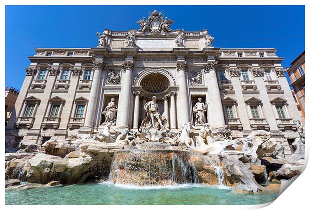 Trevi Fountain Print by Kevin Tate