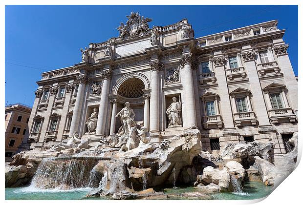 Trevi Fountain Print by Kevin Tate