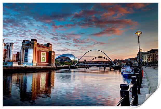 Newcastle Quayside Print by Kevin Tate