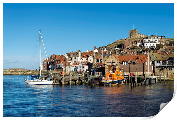 Whitby Harbour Print by Kevin Tate