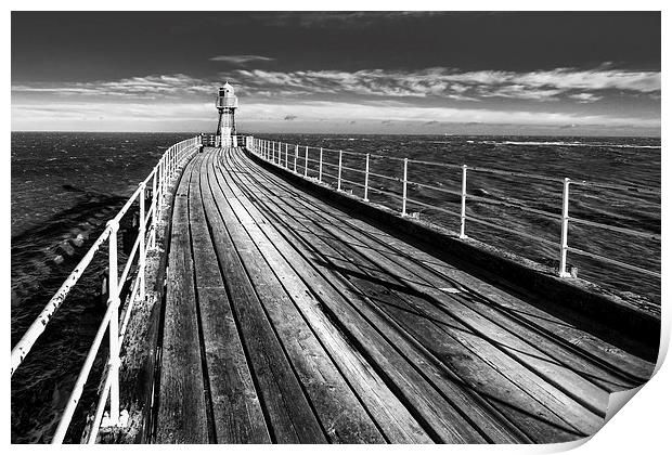 Whitby Harour Pier Print by Kevin Tate