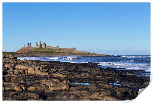 Dunstanburgh Castle Print by Kevin Tate