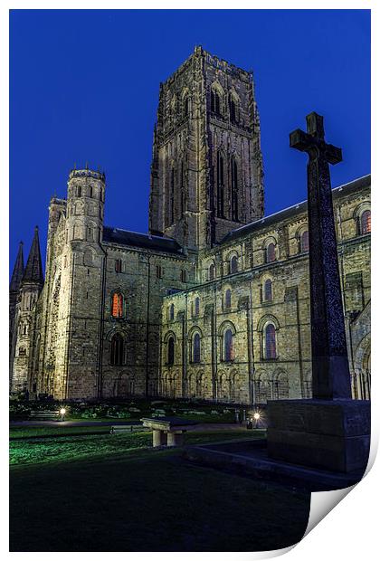 Durham Cathedral at sunset Print by Kevin Tate