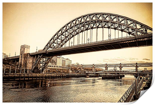 Newcastle Tyne Bridge Print by Kevin Tate