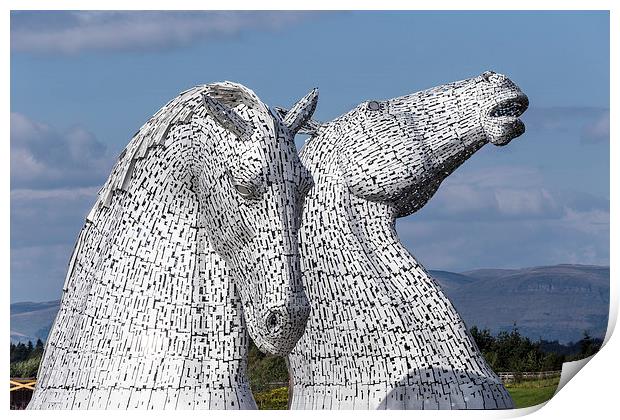 The Falkirk Kelpies Print by Kevin Tate