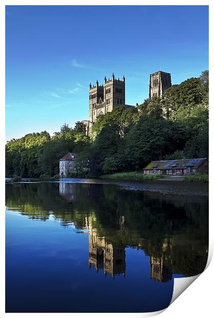 Durham Cathedral Reflection Print by Kevin Tate