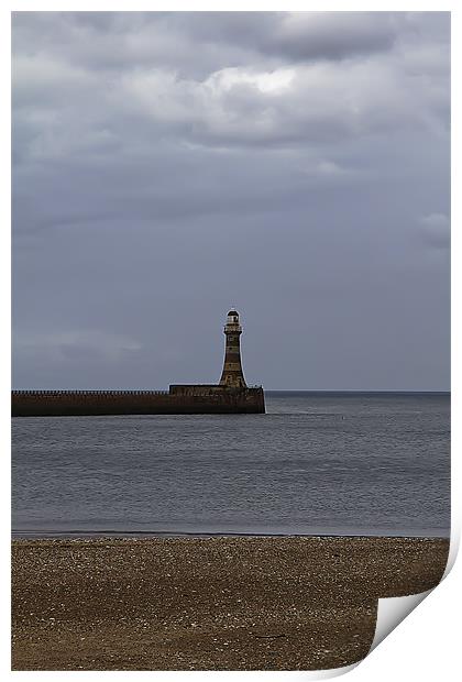 Piering at roker lighthouse Print by Northeast Images