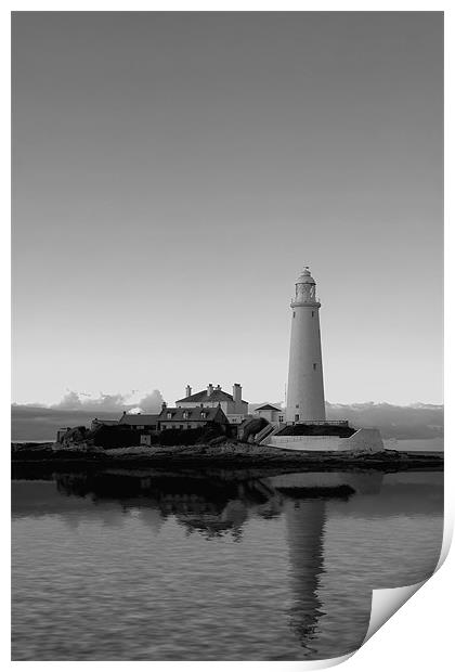 st mary`s lighthouse Print by Northeast Images