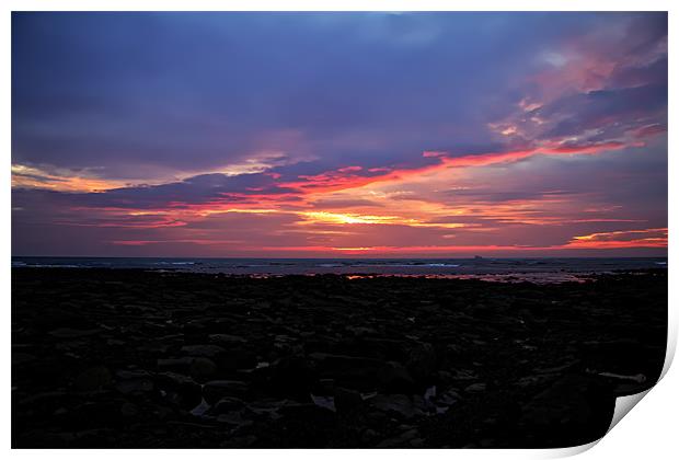 Whitley Bay sunrise Print by Northeast Images