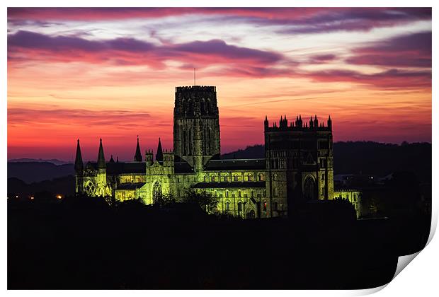durham cathedral sunrise Print by Northeast Images