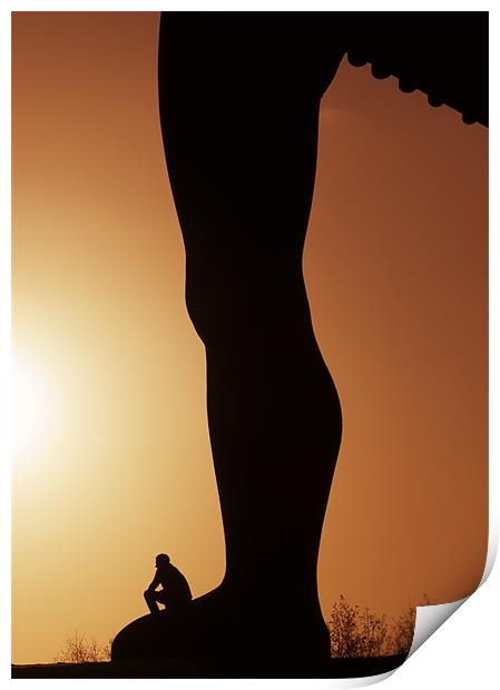 angel silhouette Print by Northeast Images