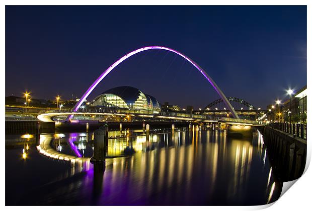 newcastle quayside Print by Northeast Images