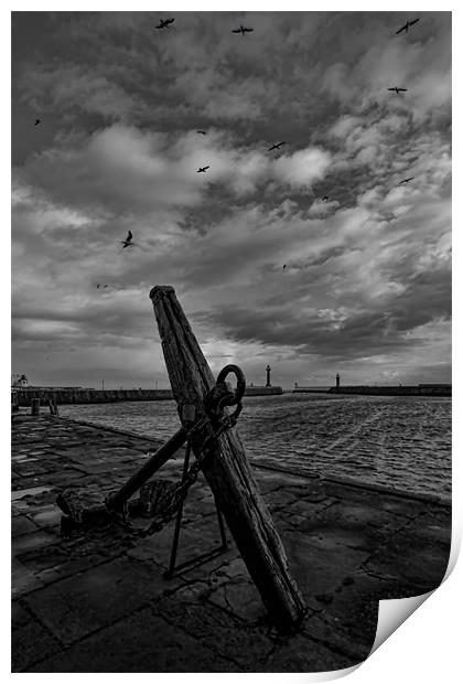 Whitby Anchor Print by Northeast Images
