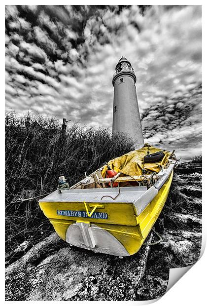 St Mary`s Lighthouse Print by Northeast Images