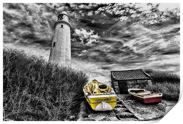 St Mary`s Lighthouse Print by Northeast Images