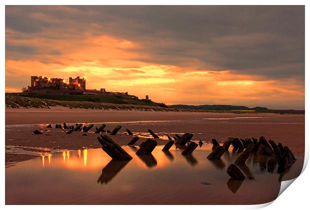 Bamburgh Wreck Print by Northeast Images