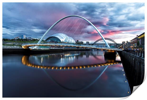  Newcastle Quayside Print by Northeast Images