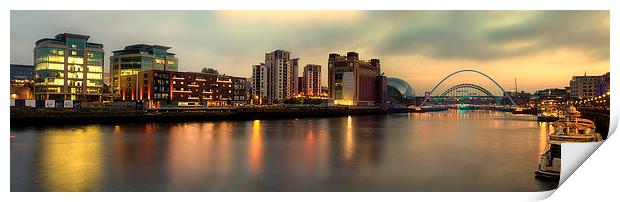  Newcastle Quayside Panoramic Print by Northeast Images