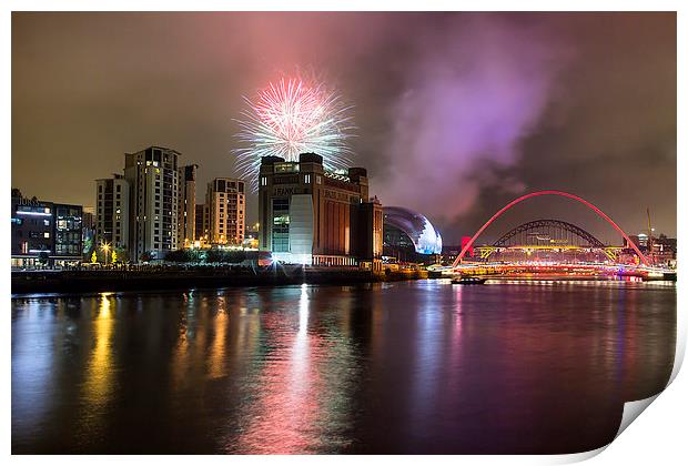  great north run celebrations Print by Northeast Images