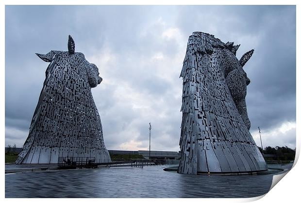  Kelpies at Falkirk Print by Northeast Images