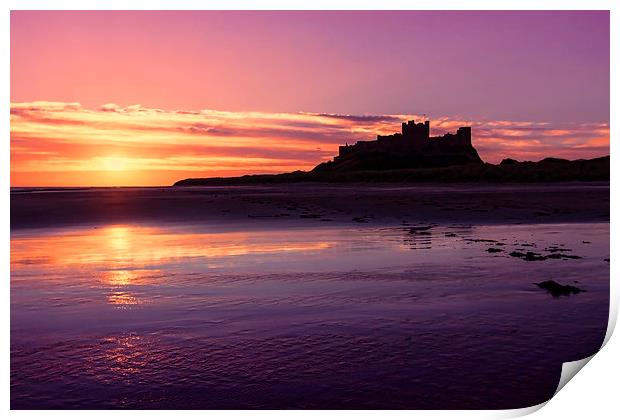  Bamburgh Castle Print by Northeast Images