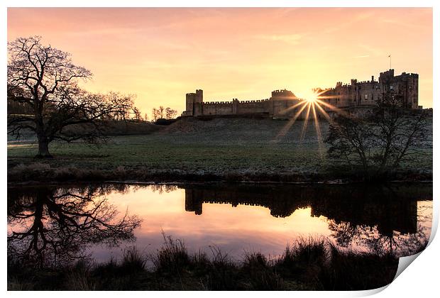  Alnwick Castle Sunset Print by Northeast Images