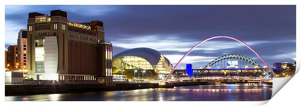  Newcastle Quayside Panoramic Print by Northeast Images
