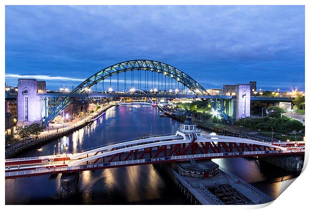  Newcastle Quayside Print by Northeast Images