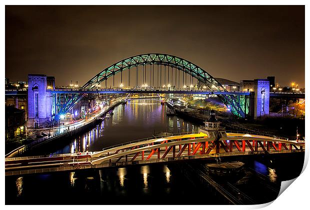  Newcastle Quayside Print by Northeast Images