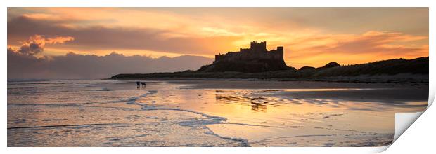 Bamburgh Castle panorama Print by Northeast Images