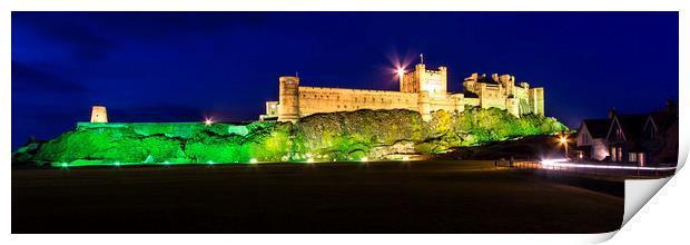 Bamburgh Castle panorama Print by Northeast Images