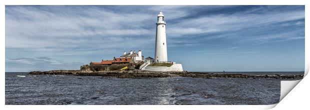 St Mary`s Lighthouse Print by Northeast Images