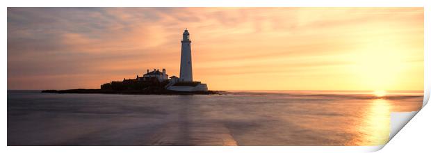 St` Mary`s Lighthouse Print by Northeast Images