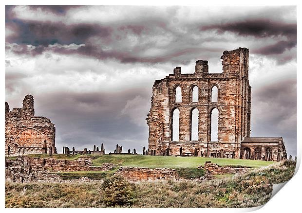 The Ruins of Tynemouth Priory Print by Trevor Kersley RIP