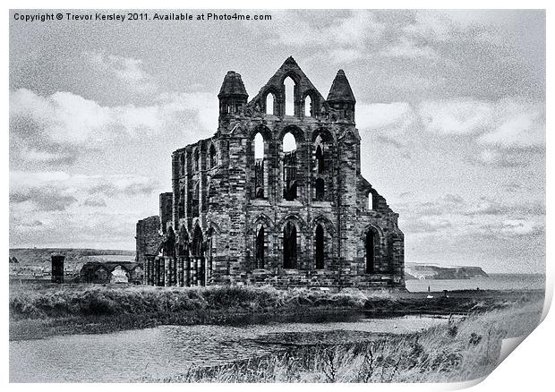 Whitby Abbey Print by Trevor Kersley RIP