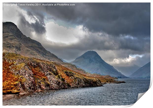 The Lakes - Wast Water Print by Trevor Kersley RIP