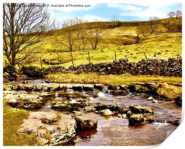 Cray Gill Stepping Stones Print by Trevor Kersley RIP