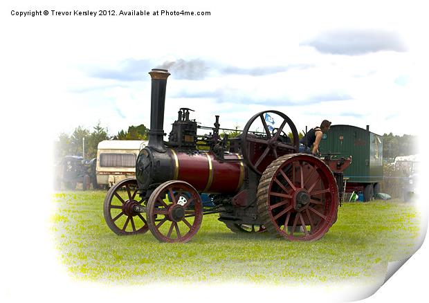 Steam Traction Engine Print by Trevor Kersley RIP