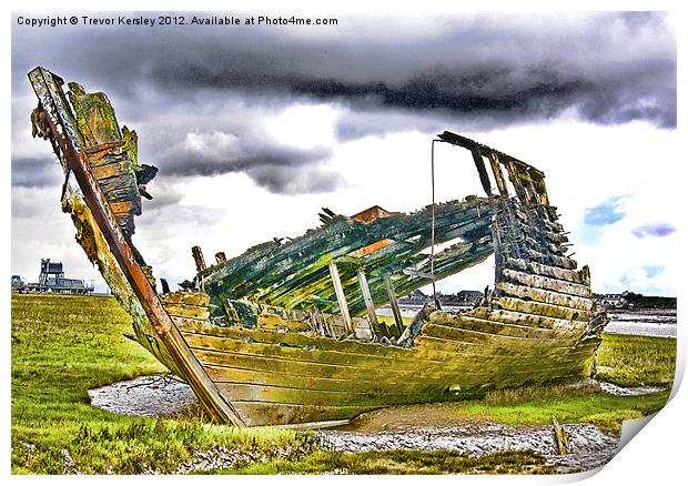 On The Marsh Print by Trevor Kersley RIP