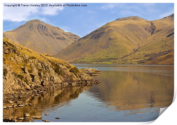 Wastwater Lake District Print by Trevor Kersley RIP