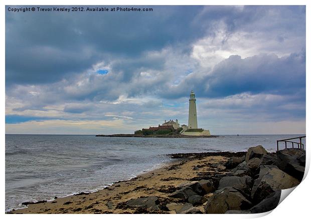 The Lighthouse Print by Trevor Kersley RIP