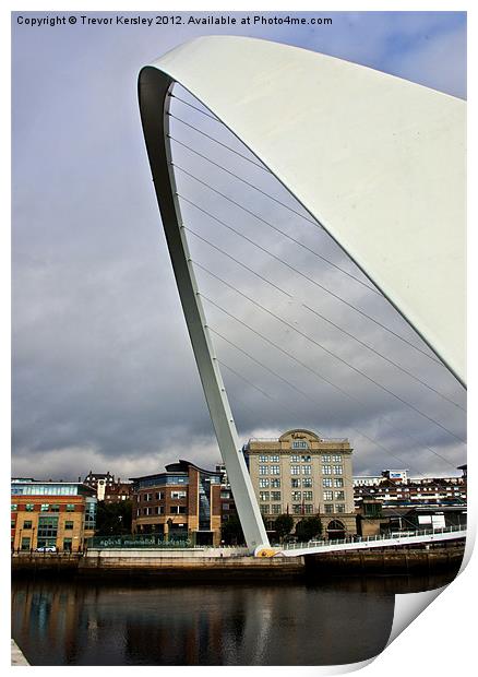 Gateshead Millennium Bridge Print by Trevor Kersley RIP