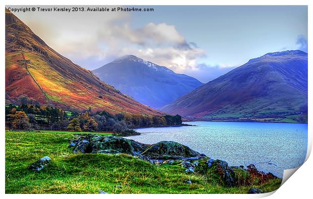 Autumn at Wastwater Lake District Print by Trevor Kersley RIP