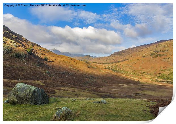 The Langdale Fells Lake District Print by Trevor Kersley RIP